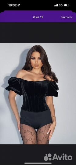 Корсет женский вечерний черный