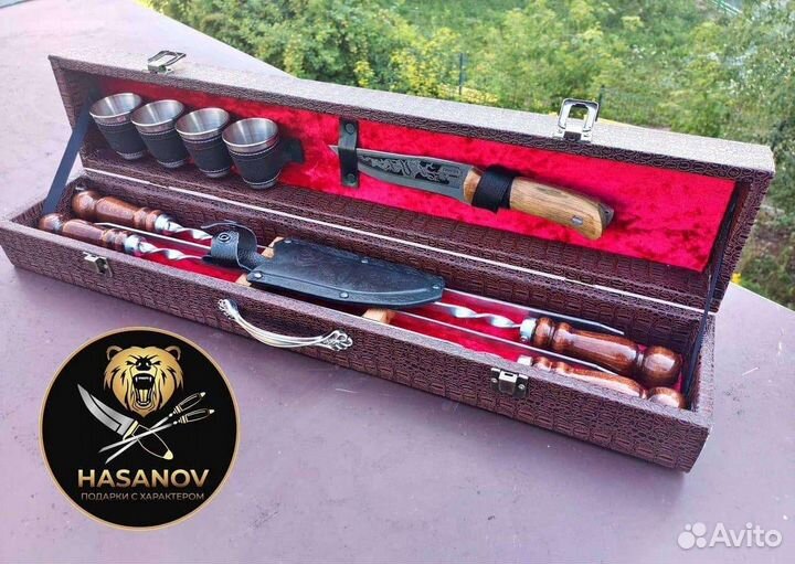 Подарочный шашлычный набор для пикника