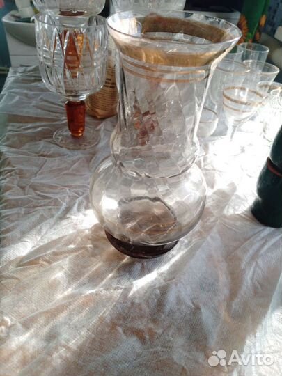 Графин цветное стекло СССР