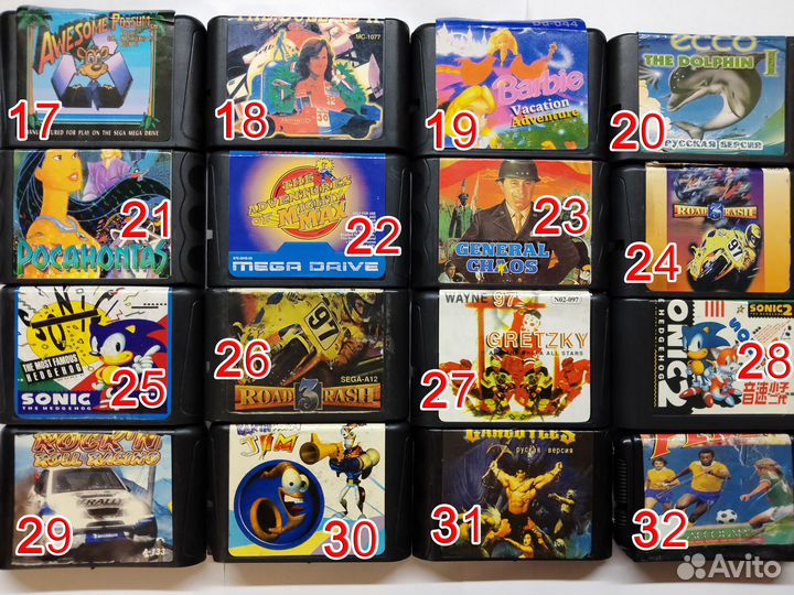 Sega Картриджи 90-00ых Одноигровки Полноплатные