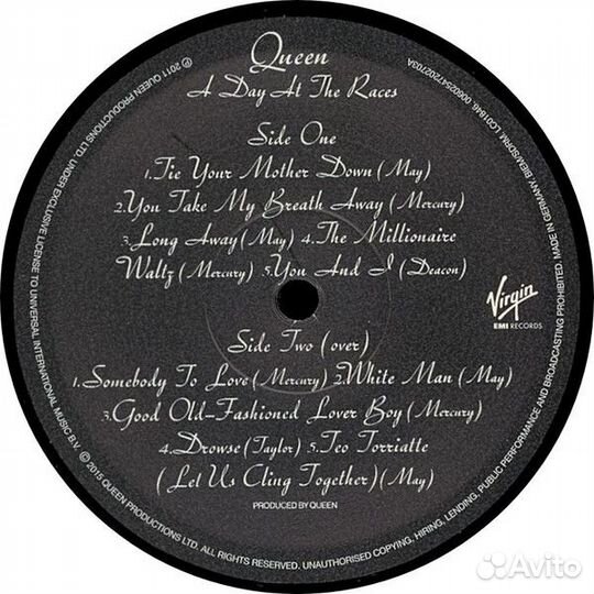 Виниловая пластинка Queen, A Day AT The Races (Sta