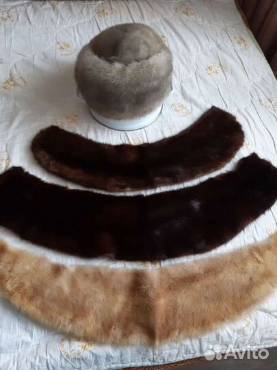 Воротники норковые,шапка