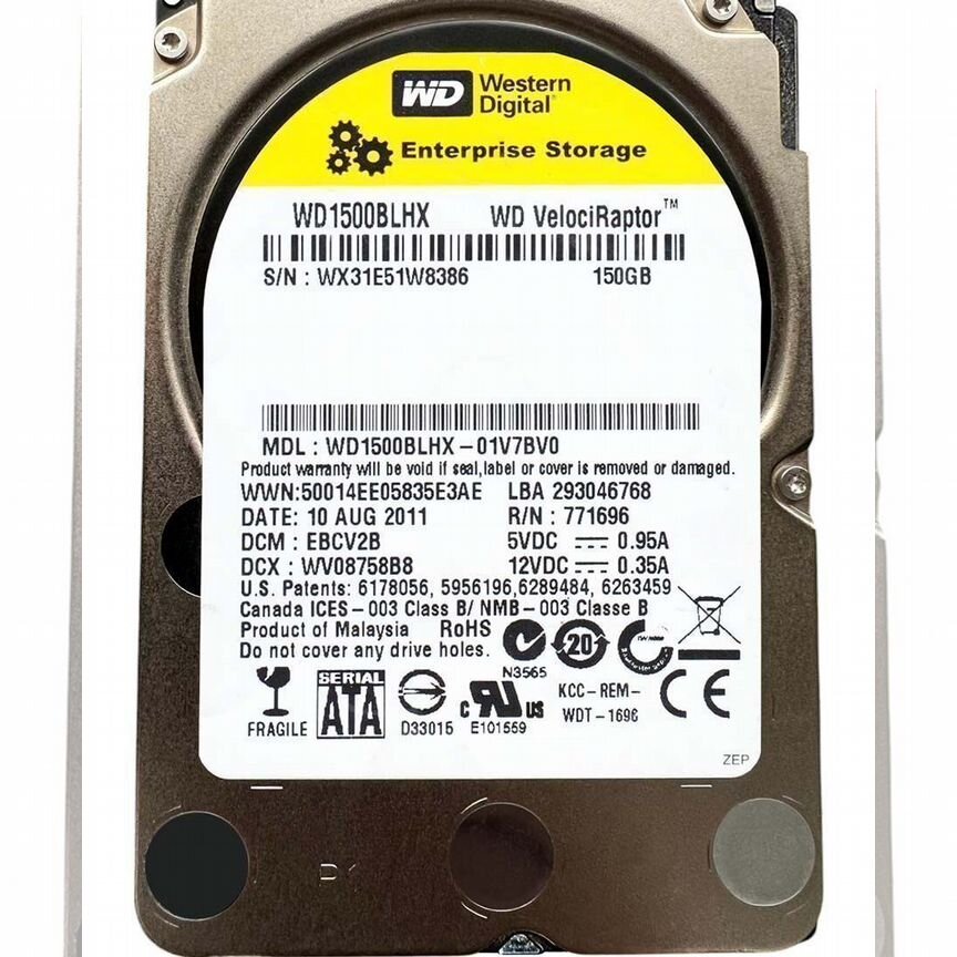 [WD1500BLHX] Жесткий Диск Western Digital 150gb Sata Wd1500blhx