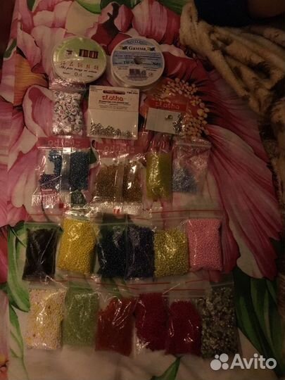 Продаю новый леску и бисер бу