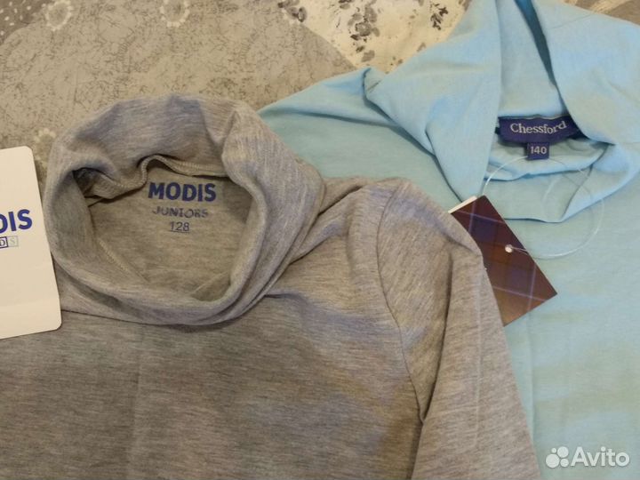 Школьные рубашки водолазки брюки 122-128-134