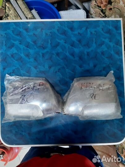 Хром накладки на зеркала Лендкрузер 80