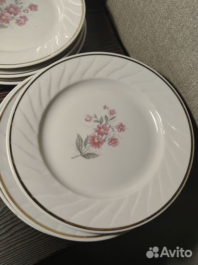 Набор из 9 тарелок фарфор СССР Богдановичи