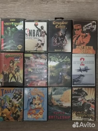 Картриджи для sega mega drive 2 90х