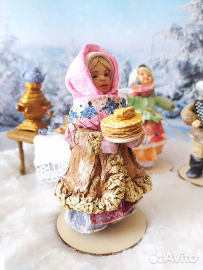 Ватные игрушки Масленица