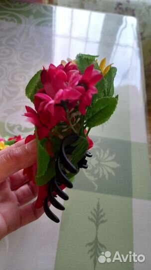 Букет на заколке