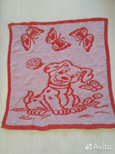 Плед из плюшевой пряжи, из Alize puffy