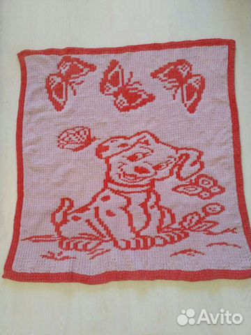 Плед из плюшевой пряжи, из Alize puffy