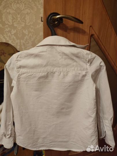 Рубашка белая для мальчика 122