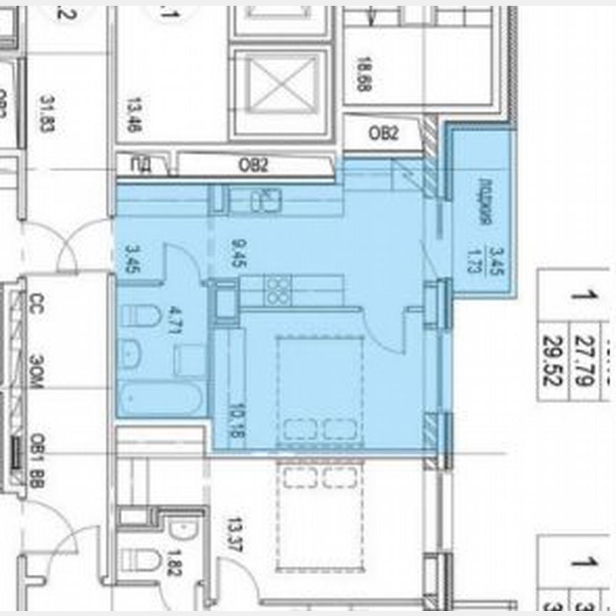 1-к. квартира, 29,5 м², 11/13 эт.