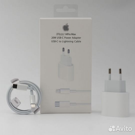 Блок +кабель быстрой зарядки 20W USB-C to Lighting