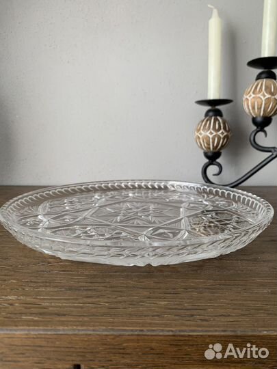 Блюдо и Фруктовница СССР хрусталь