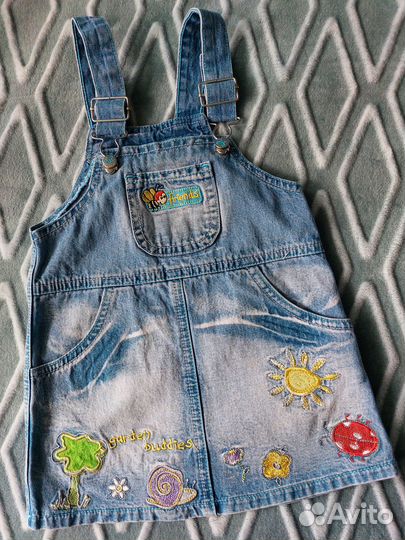 Джинсовый комбинезон для девочки 86 92