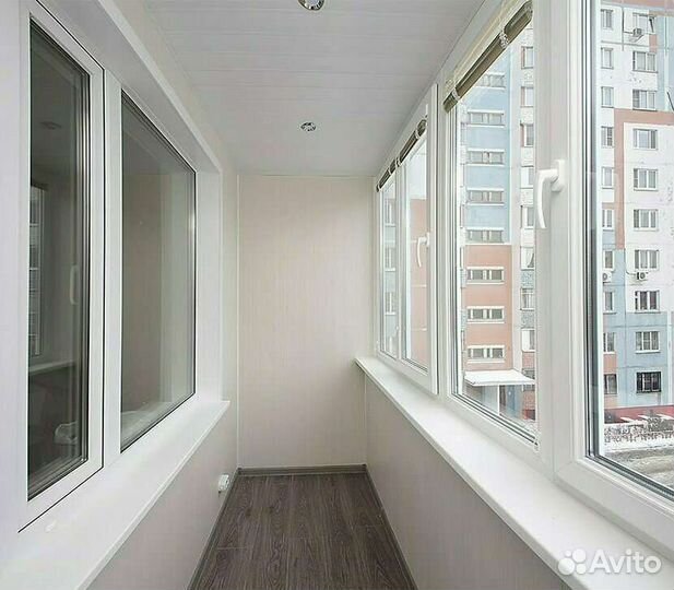 Балкон пластиковый с отделкой