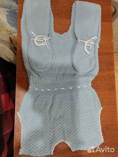 Детский вязаный комбинезончик 24 размер Хлопо