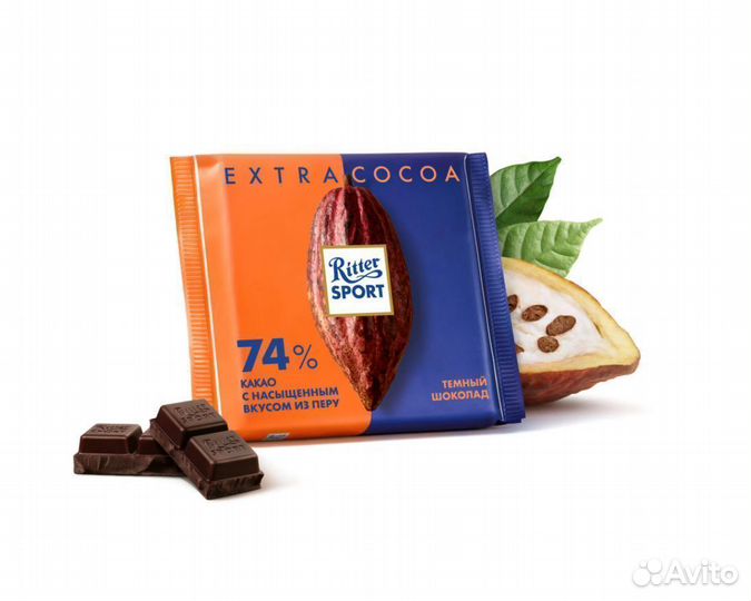 Опт - Ritter Sport Насыщенный вкус из Перу 74ка