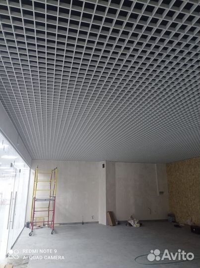 Потолок грильято 75х75/Цвет 9003