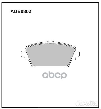 Колодки тормозные дисковые перед ADB0802 AL