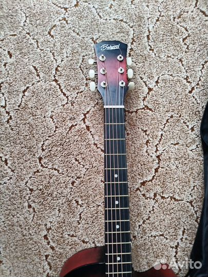Акустическая гитара 6 струнная бу