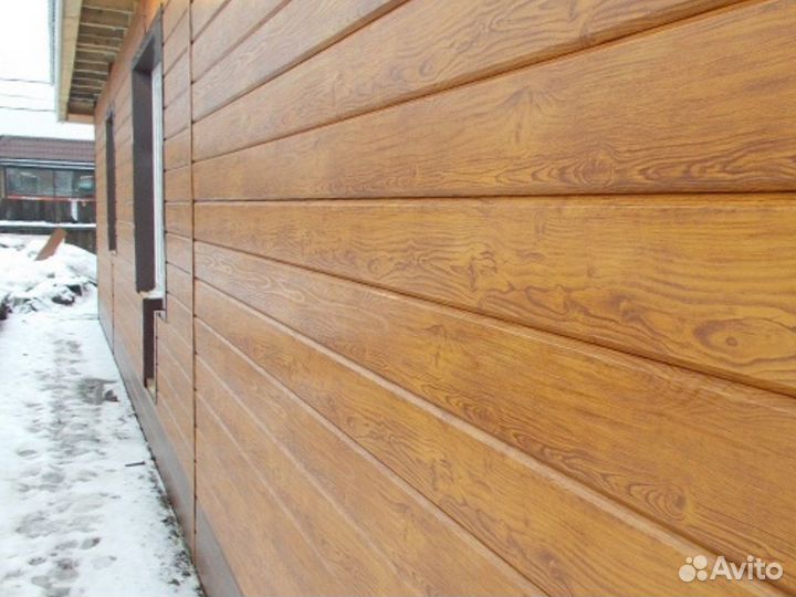 Сайдинг под дерево металлический