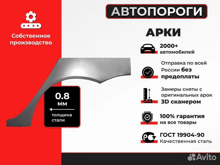 Комплект ремонтных арок Chevrolet Epica Седан