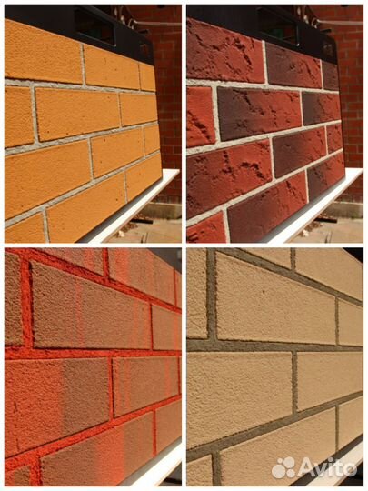 Гибкий кирпич на сетке для фасада