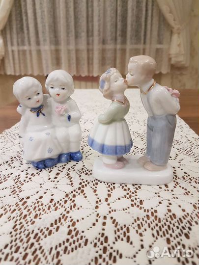 Фарфоровые статуэтки,шкатулка