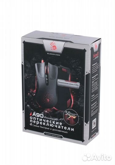 Игровая мышь A4 Tech Bloody A90 Blazing Black