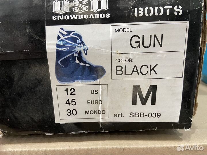 Ботинки для сноуборда мужские usdpro