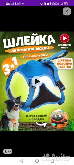 Шлейка для собак с поводком