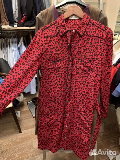 Платье-рубашка из натурального шелка coach