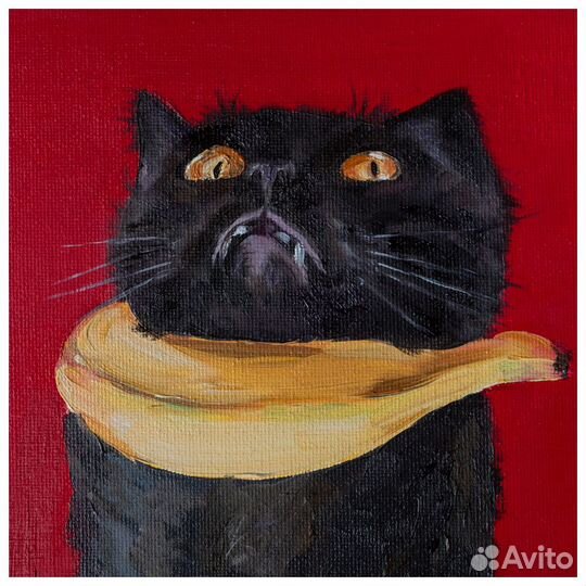 Картина маслом Банановый котоклизм