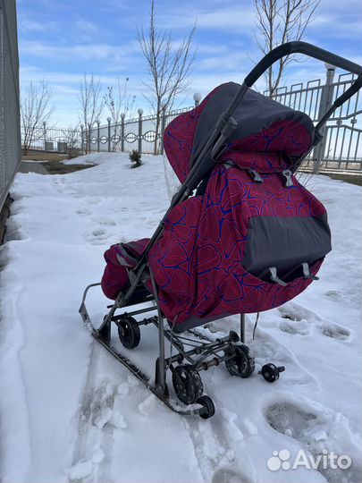 Детские сани с колесами