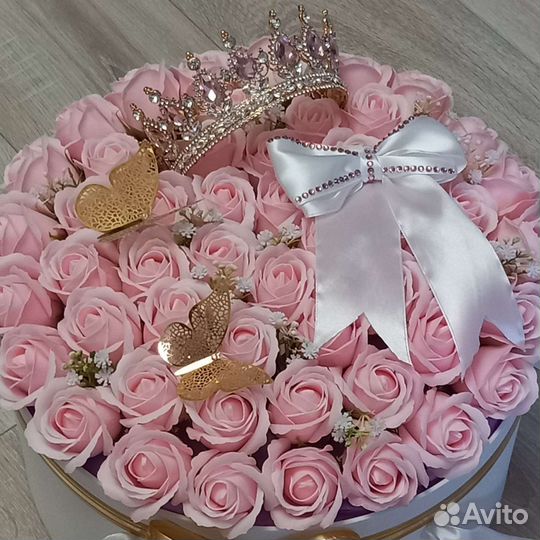 Букет из мыльных роз