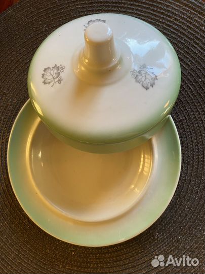 Масленка круглая керамика