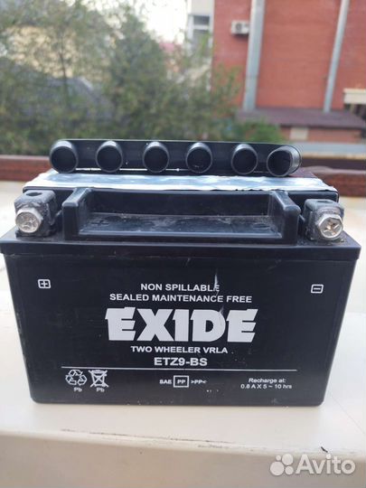 Аккумулятор сухозаряженный exide ETZ9-BS