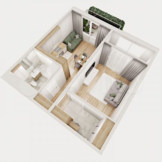 1-к. квартира, 43,8 м², 1/12 эт.