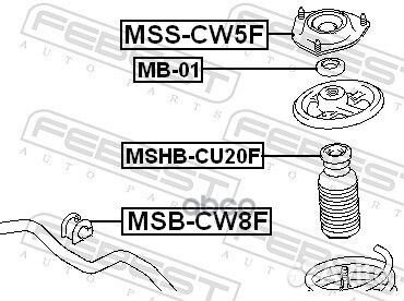Опора амортизационной стойки перед прав/лев