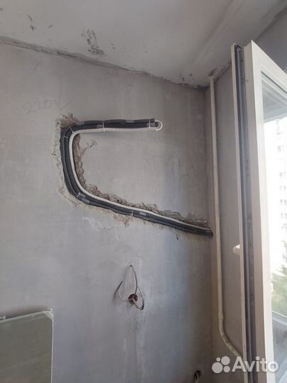 Утановка кондиционеров. Сплитсистем закладка трасс