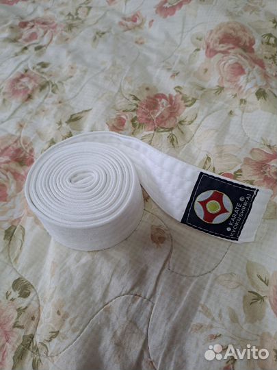 Белый пояс для кимоно