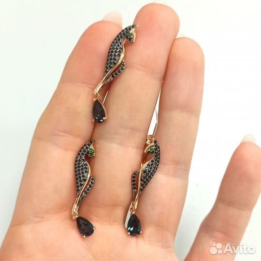 Золотая подвеска кошка топаз лондон Sokolov