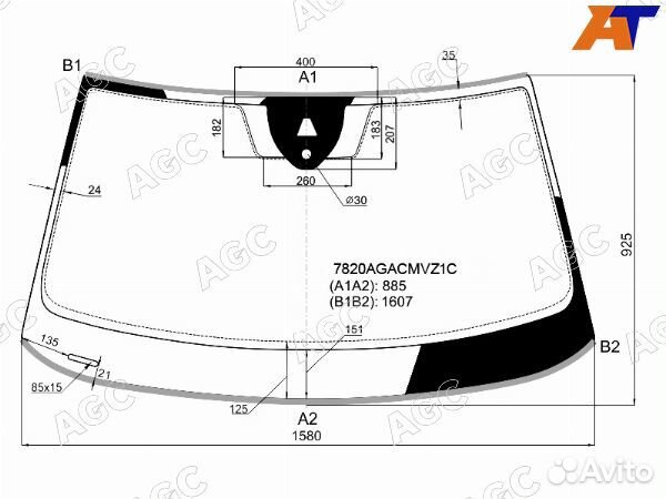 Стекло лобовое skoda kodiaq