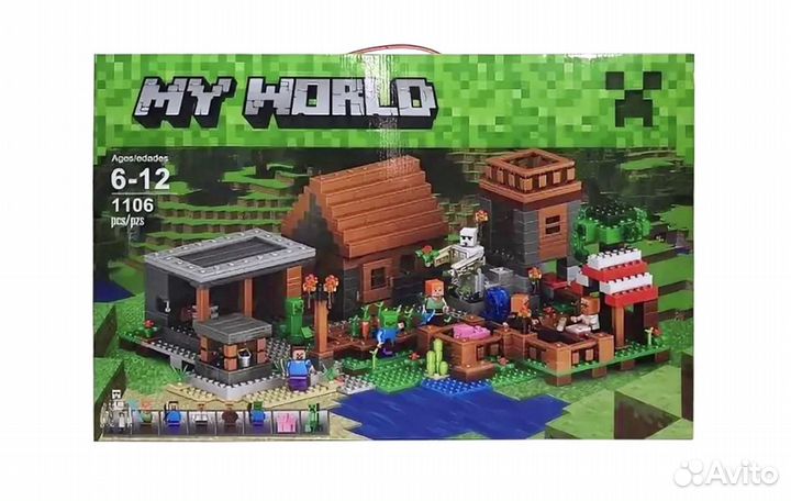 Конструктор Майнкрафт My World Деревня 1106деталей