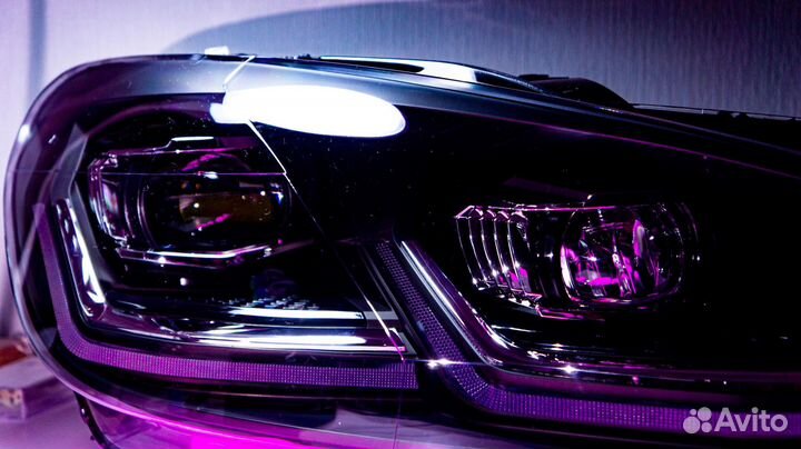 Фары на vw golf 6 в стиле 7,5 bi-led