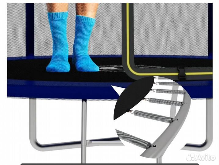 Батут 244см с сеткой + лестница - Новый