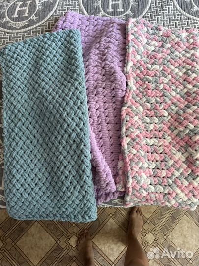 Плед детский вязаный